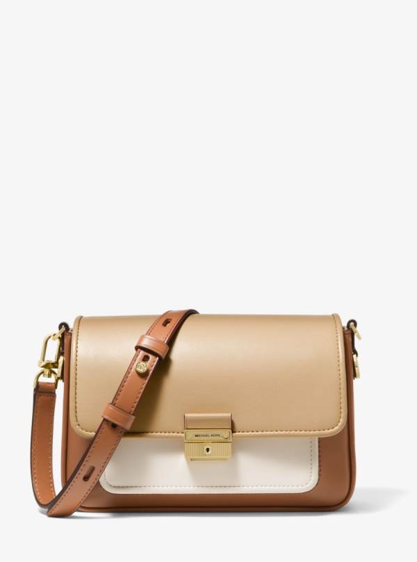 Damske Spojková Taška Michael Kors Bradshaw Medium Color-Block Leather Hnede - Kabelky Michael Kors Slevy | XRUDE-0768
